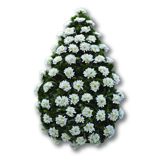 Coroana funerara din crizantema